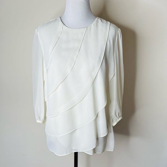 Ted Baker Ivory Layered Blouse - Picture 1 of 5
